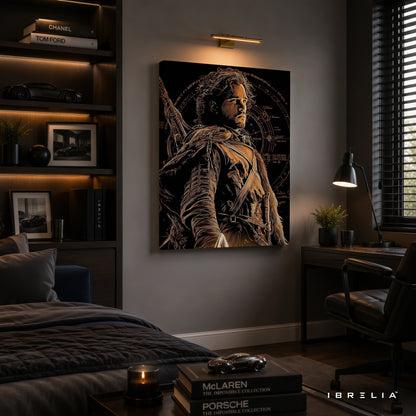 Jon Snow Premium Wall Art – Game of Thrones 4K Wrapped MDF Frame | IBRELIA™
