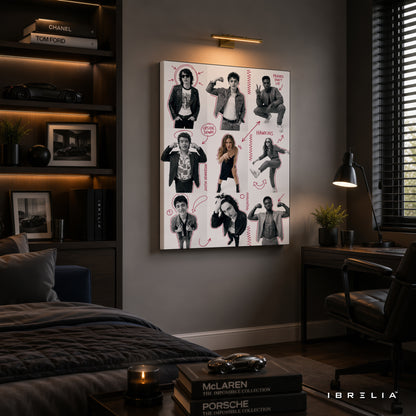 Stranger Things Character Collage Premium Canvas Wall Art – Netflix Series Cast Artwork | Retro Pop Culture Canvas Decor | IBRELIA™
