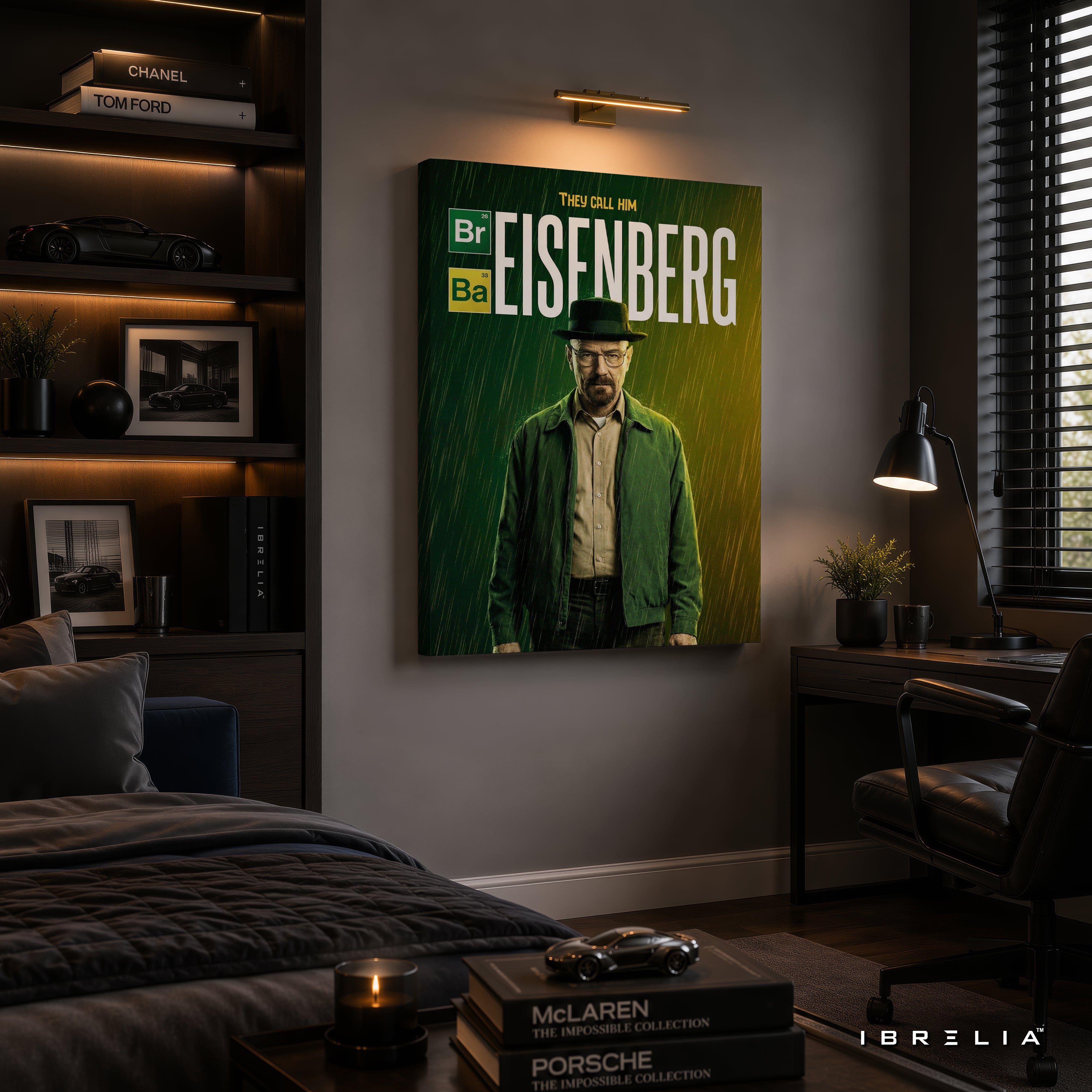 Breaking Bad Heisenberg Walter White Premium Wall Art – 4K Wrapped MDF Frame | IBRELIA™