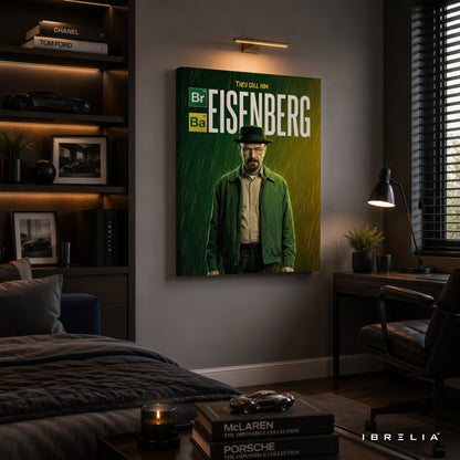 Breaking Bad Heisenberg Walter White Premium Wall Art – 4K Wrapped MDF Frame | IBRELIA™