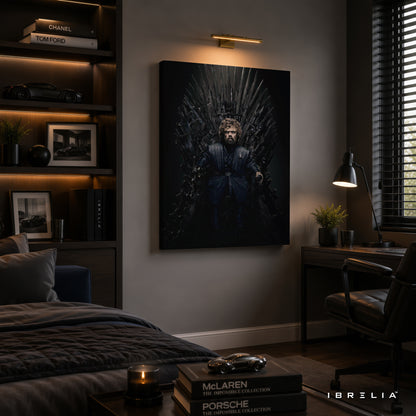 Tyrion Lannister Iron Throne Premium Wall Art – Game of Thrones 4K Wrapped MDF Frame | IBRELIA™