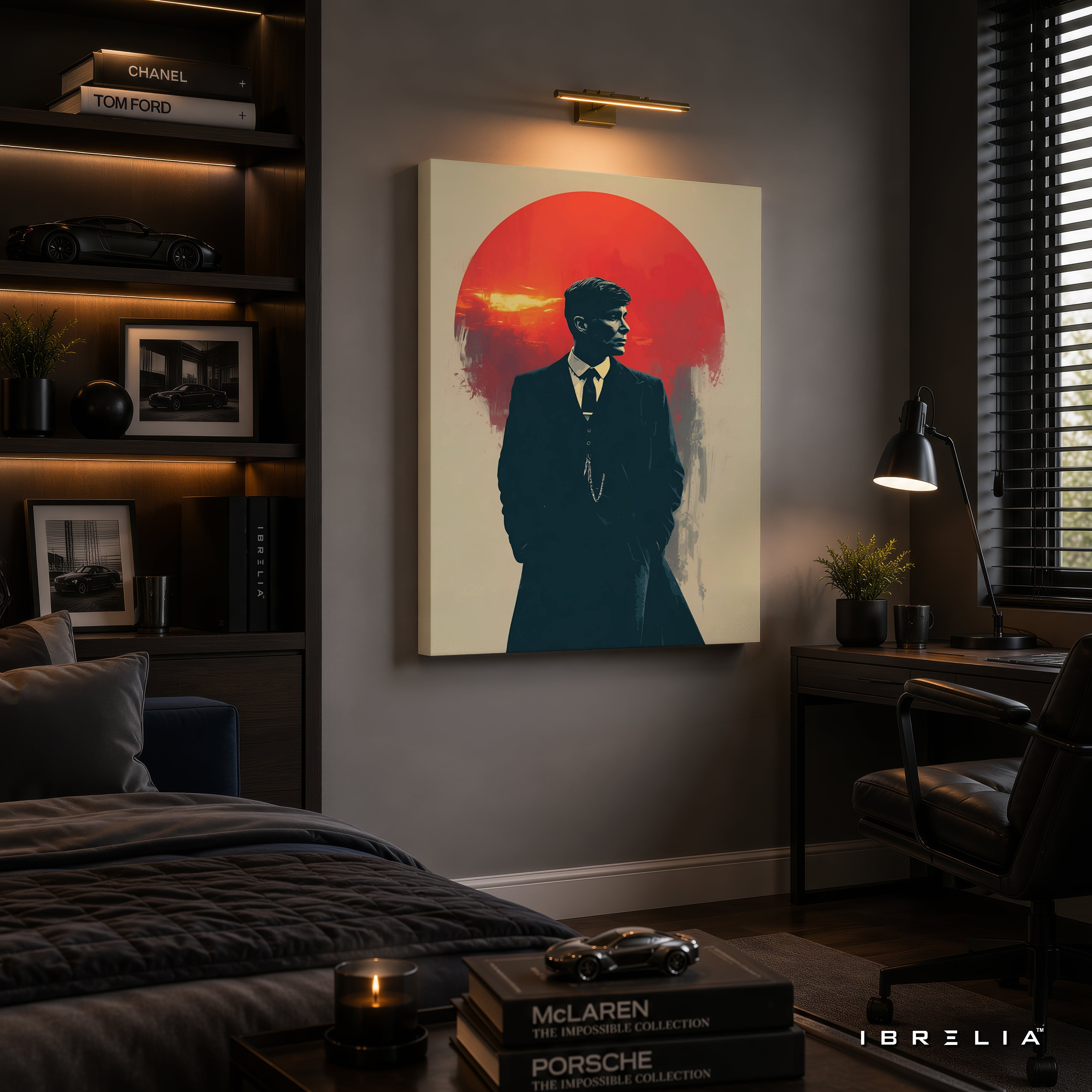 Thomas Shelby Minimalist Premium Wall Art – Peaky Blinders 4K Wrapped MDF Frame | IBRELIA™