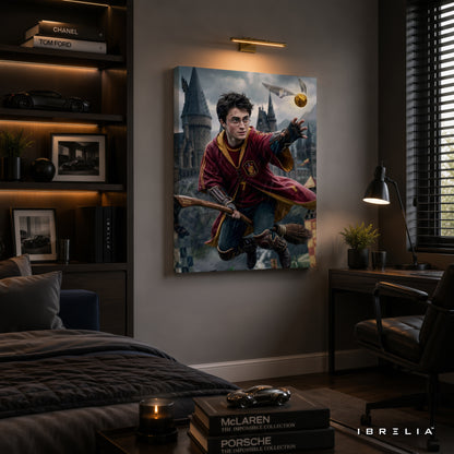 Harry Potter Golden Snitch Quidditch Wall Art – Premium Wrapped MDF Wall Decor | IBRELIA™