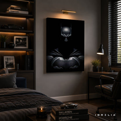 The Dark Knight Batman Wall Art – Dark Vigilante Premium Wrapped MDF Wall Decor | IBRELIA™