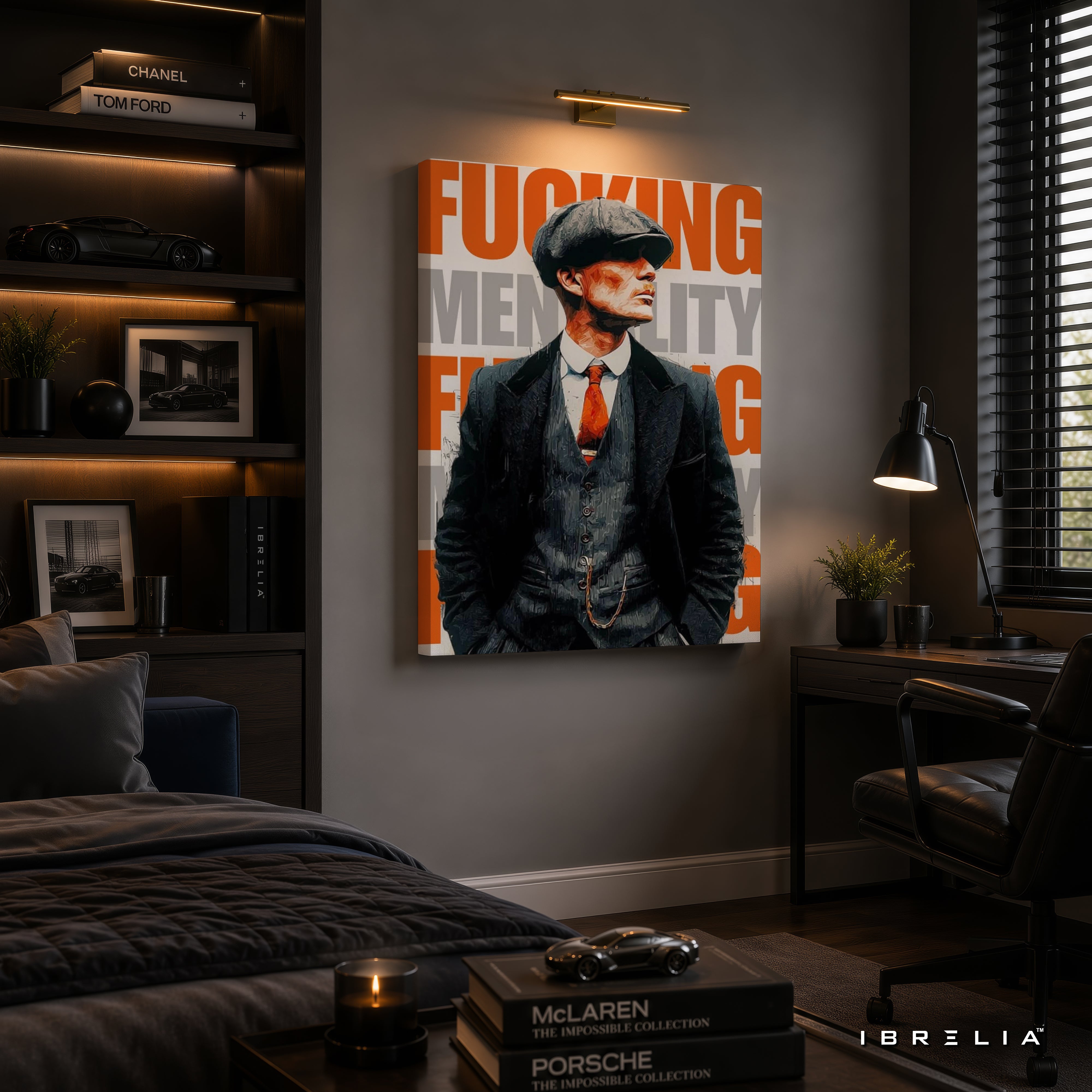 Thomas Shelby "Fucking Mentality" Premium Wall Art – Peaky Blinders 4K Wrapped MDF Frame | IBRELIA™