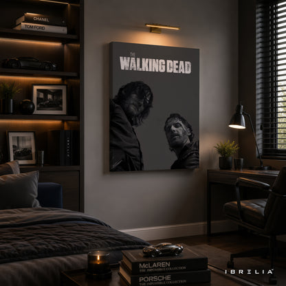 Rick Grimes & Daryl Dixon Premium Wall Art – The Walking Dead 4K Wrapped MDF Frame | IBRELIA™