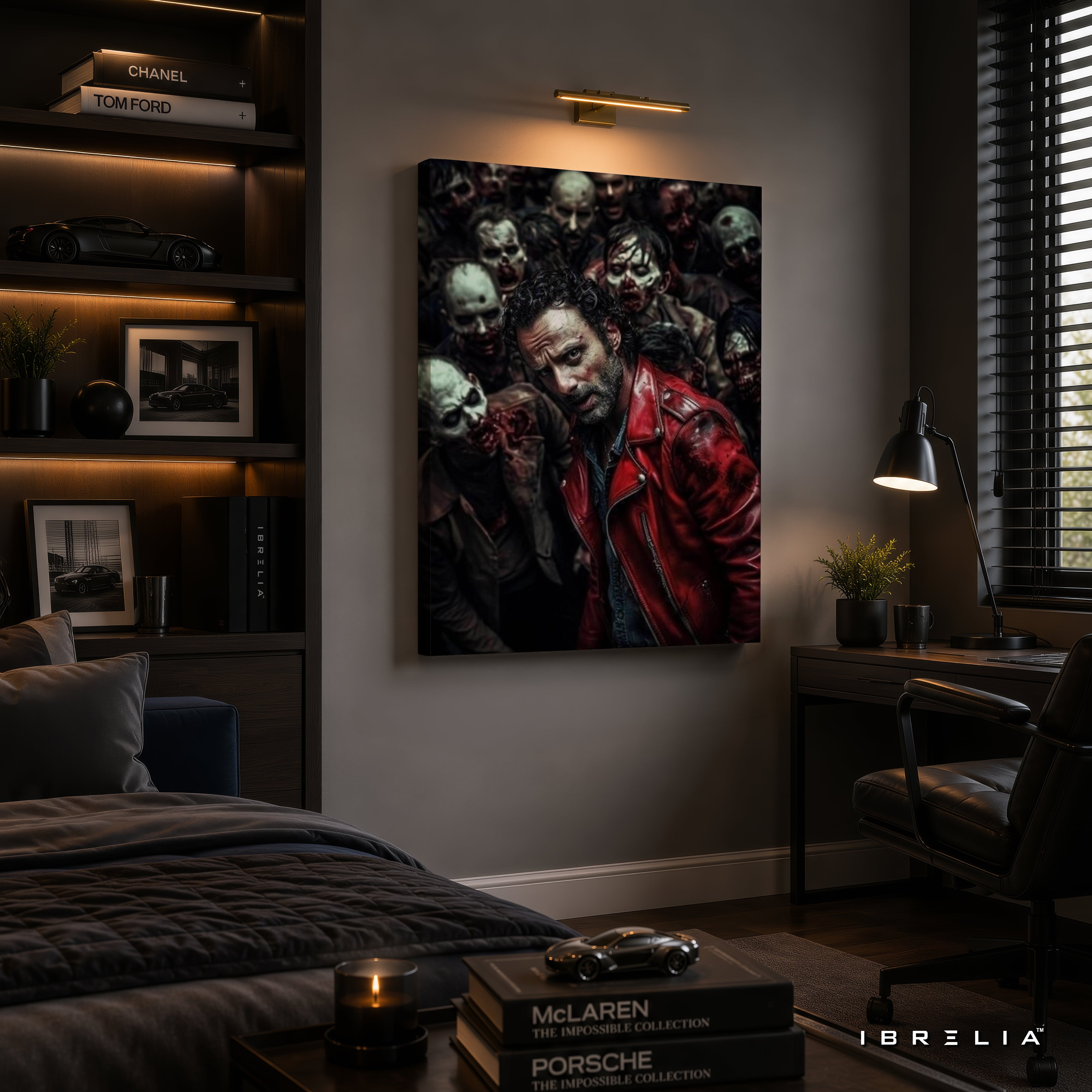 Rick Grimes Premium Wall Art – The Walking Dead 4K Wrapped MDF Frame | IBRELIA™
