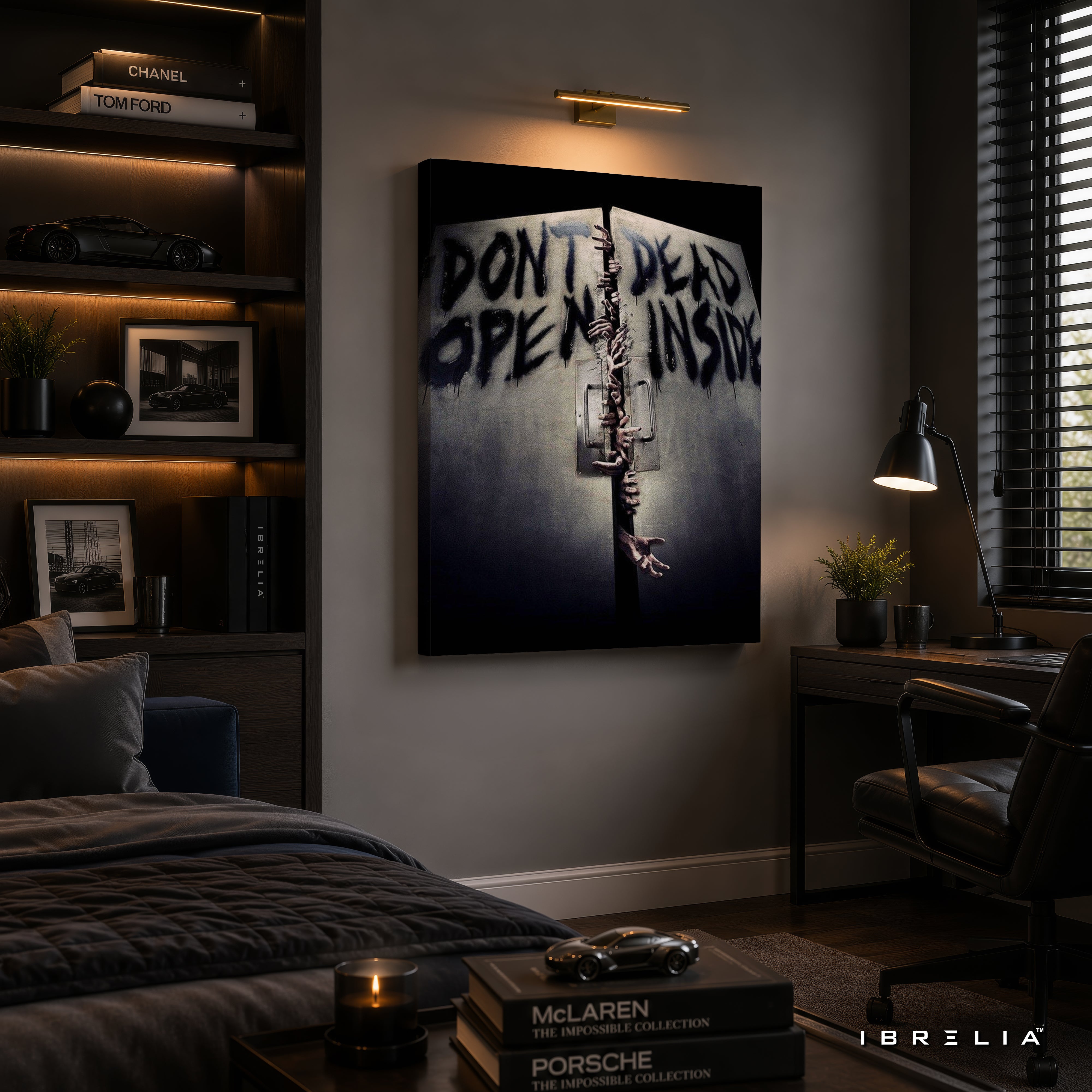 Don't Open, Dead Inside Premium Wall Art – The Walking Dead 4K Wrapped MDF Frame | IBRELIA™