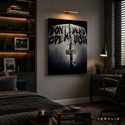 Don't Open, Dead Inside Premium Wall Art – The Walking Dead 4K Wrapped MDF Frame | IBRELIA™