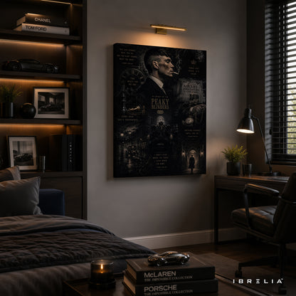 Thomas Shelby Vintage Collage Premium Wall Art – Peaky Blinders 4K Wrapped MDF Frame | IBRELIA™
