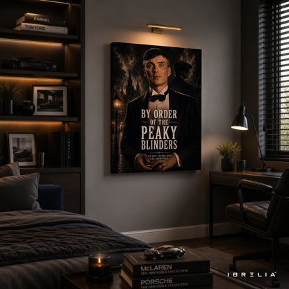 Peaky Blinders Thomas Shelby Premium Wall Art – By Order of the Peaky Blinders 4K Wrapped MDF Frame | IBRELIA™