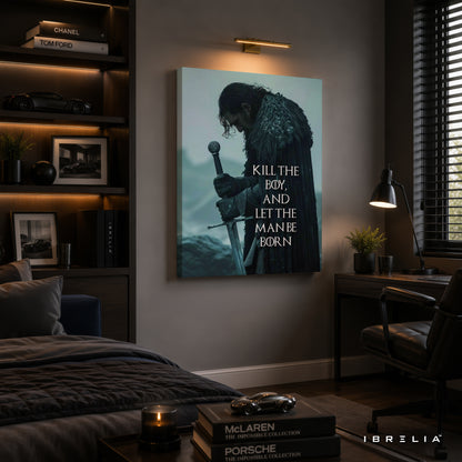 Jon Snow "Kill the Boy" Premium Wall Art – Game of Thrones 4K Wrapped MDF Frame | IBRELIA™