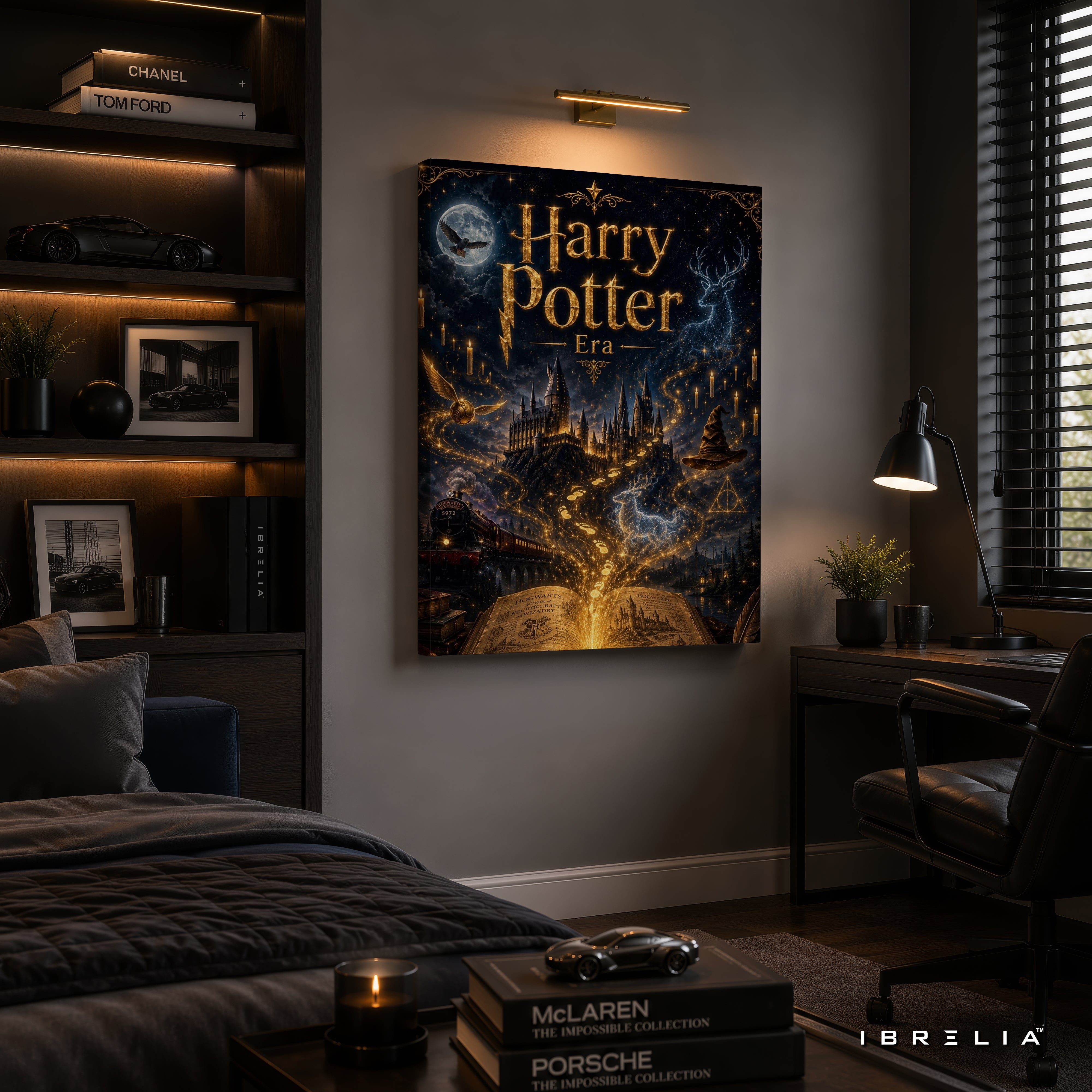 Harry Potter Era Wall Art – Hogwarts Magical World Premium Wrapped MDF Wall Decor | IBRELIA™
