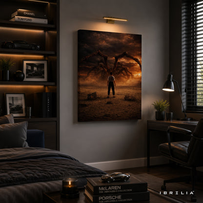 Stranger Things Mind Flayer Premium Canvas Wall Art – Netflix Upside Down Monster Artwork | Sci-Fi Horror Canvas Decor | IBRELIA™