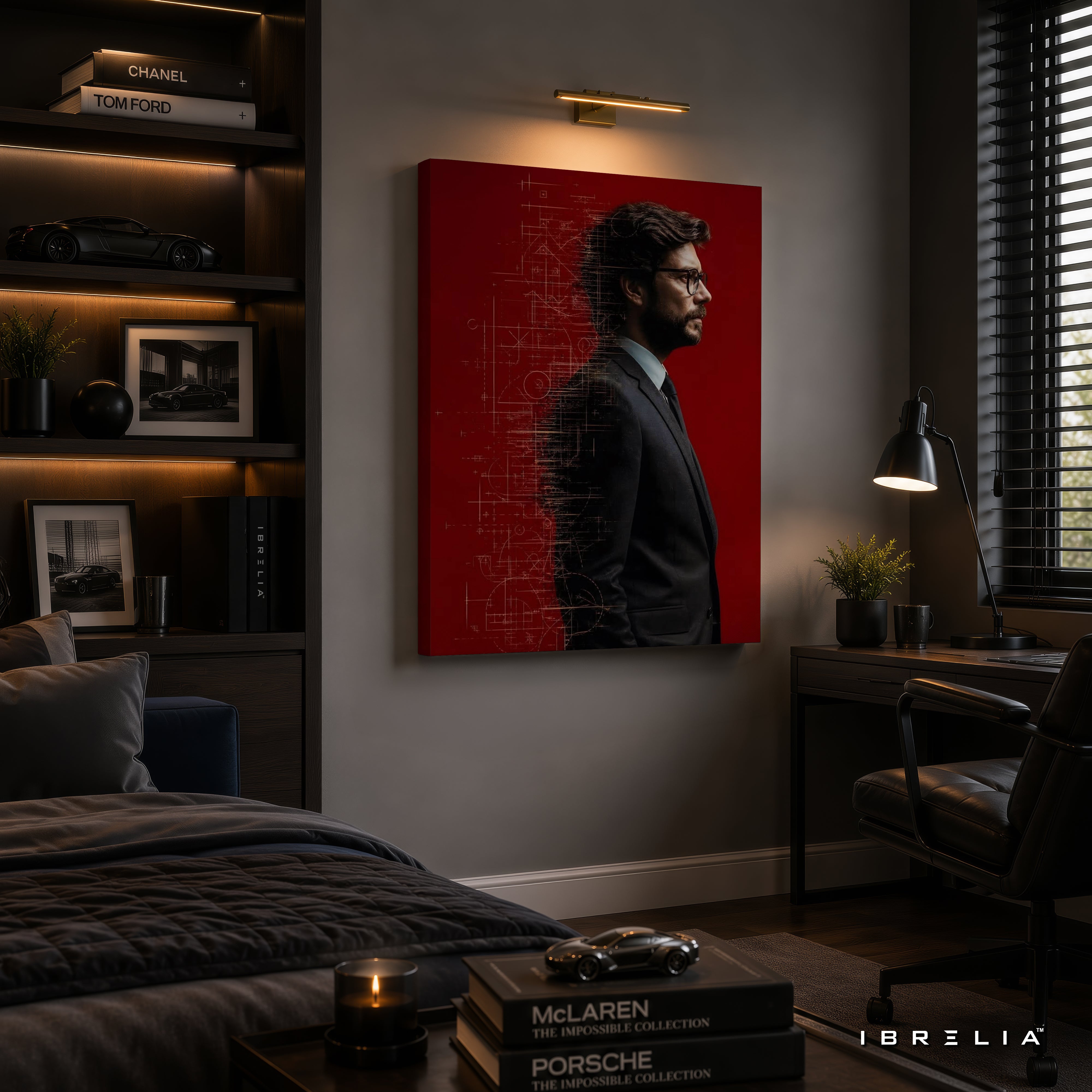 The Professor Blueprint Premium Wall Art – Money Heist La Casa de Papel 4K Wrapped MDF Frame | IBRELIA™