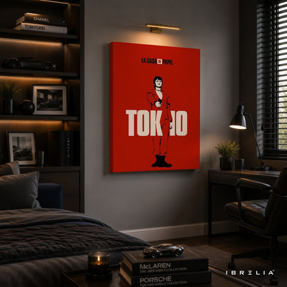 Tokyo Minimalist Premium Wall Art – La Casa de Papel (Money Heist) 4K Wrapped MDF Frame | IBRELIA™