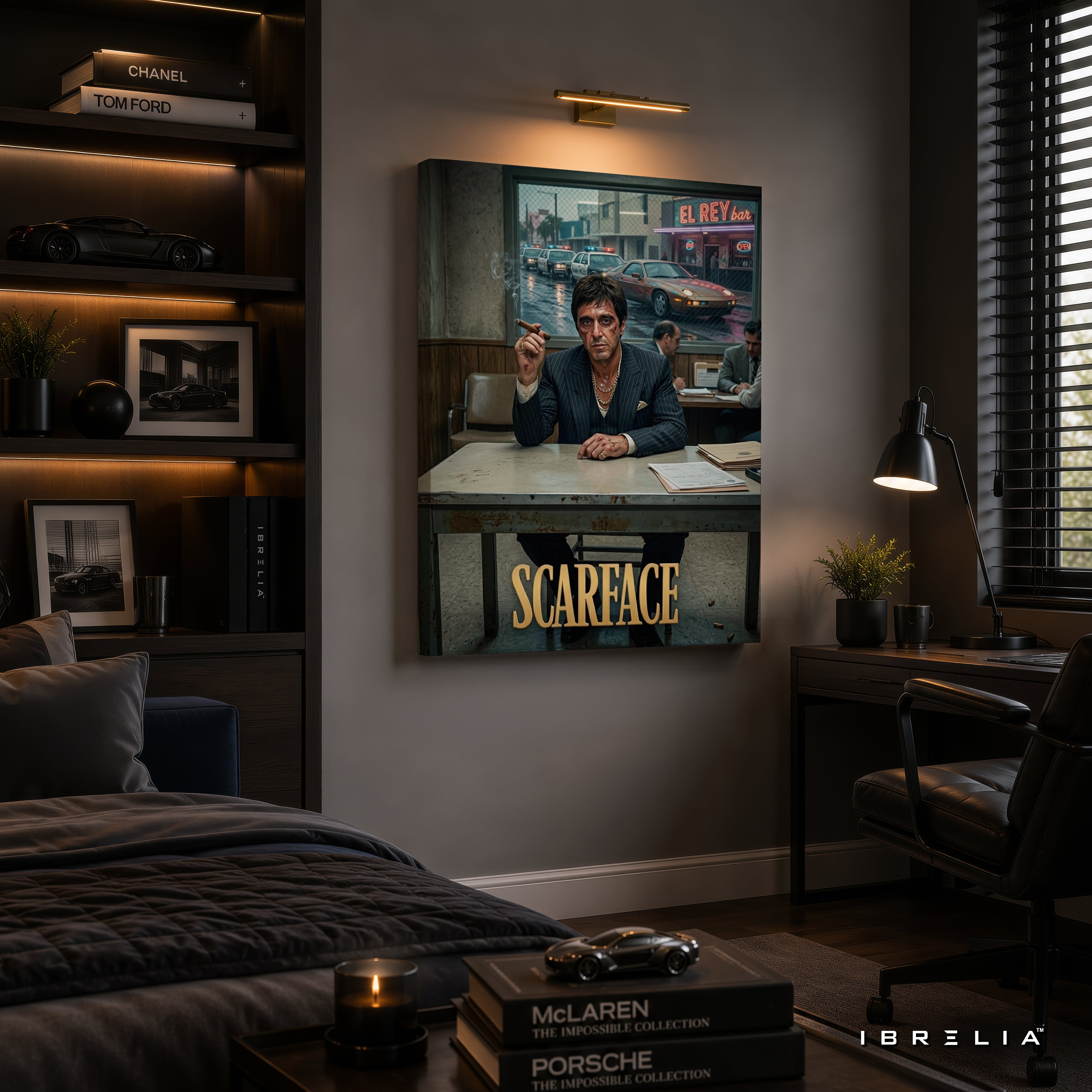 Scarface Movie Wall Art – Tony Montana Premium Wrapped MDF Wall Decor | IBRELIA™