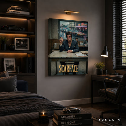 Scarface Movie Wall Art – Tony Montana Premium Wrapped MDF Wall Decor | IBRELIA™