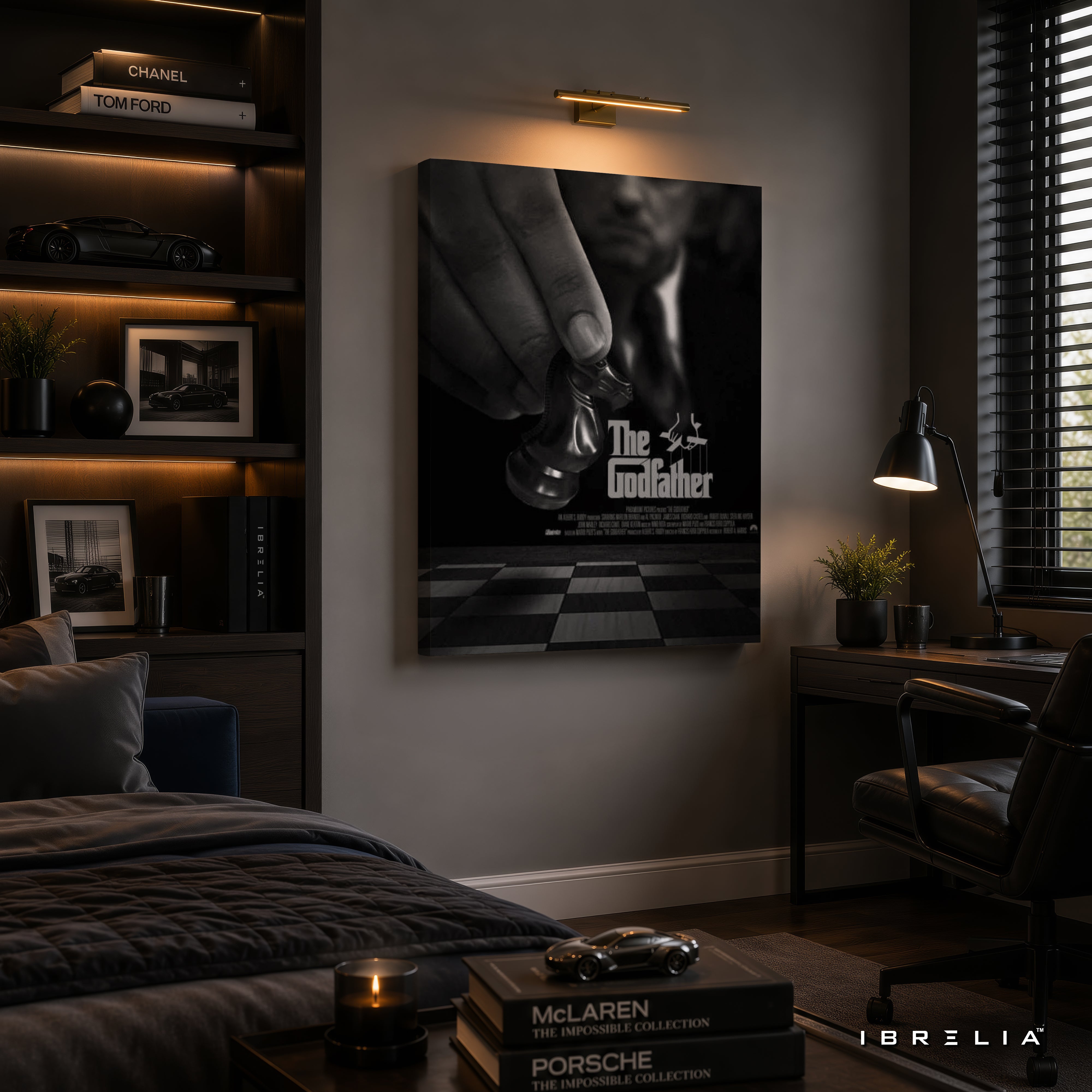 The Godfather Chess Wall Art – Strategic Mafia Movie Poster Premium Wall Decor | IBRELIA™