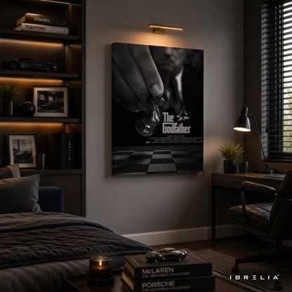 The Godfather Chess Wall Art – Strategic Mafia Movie Poster Premium Wall Decor | IBRELIA™