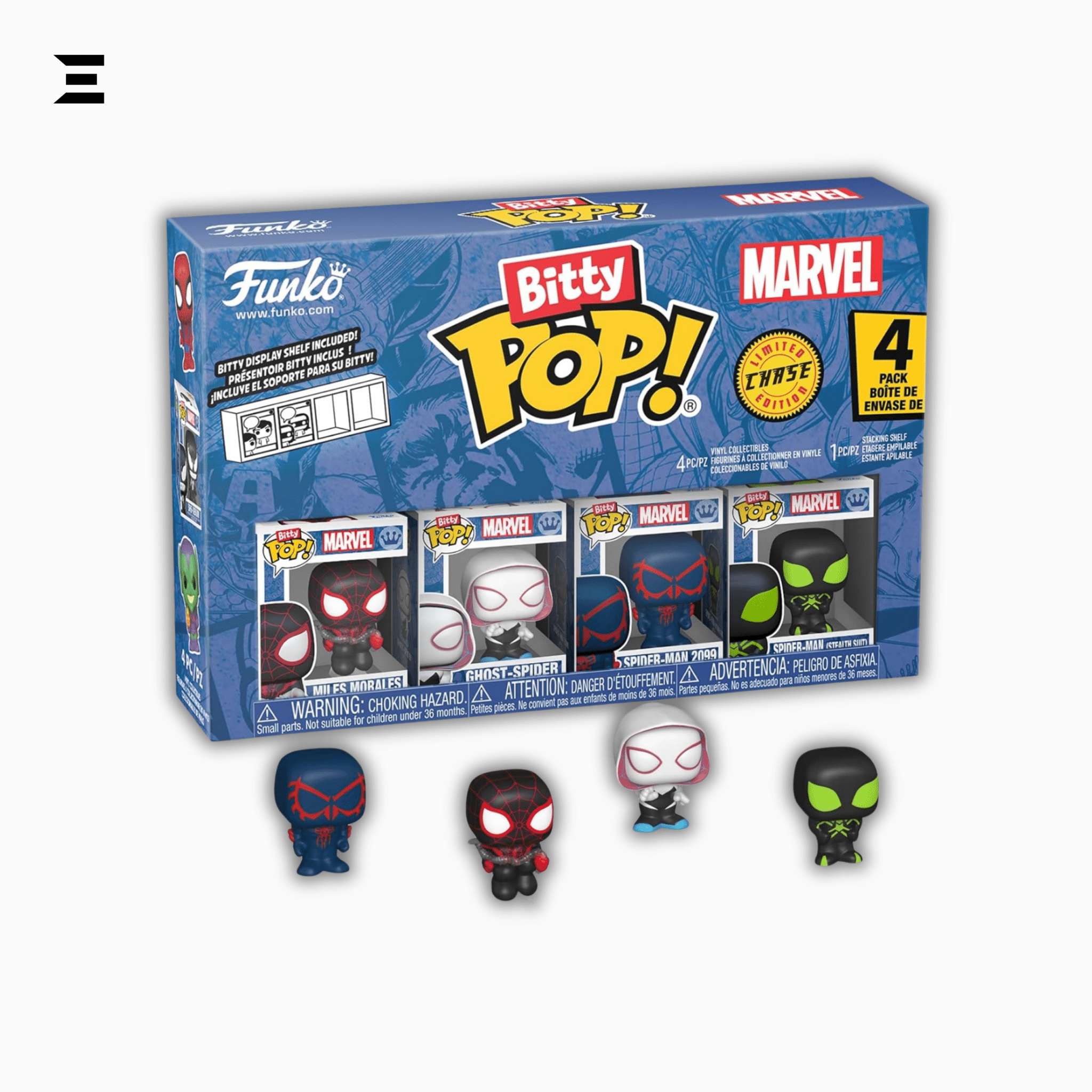 Funko Bitty Pop! Spider - Man 4 - Pack – Miles Morales, Ghost - Spider, Spider - Man 2099 & Mystery Mini | IBRELIA™ Collectibles - IBRELIA