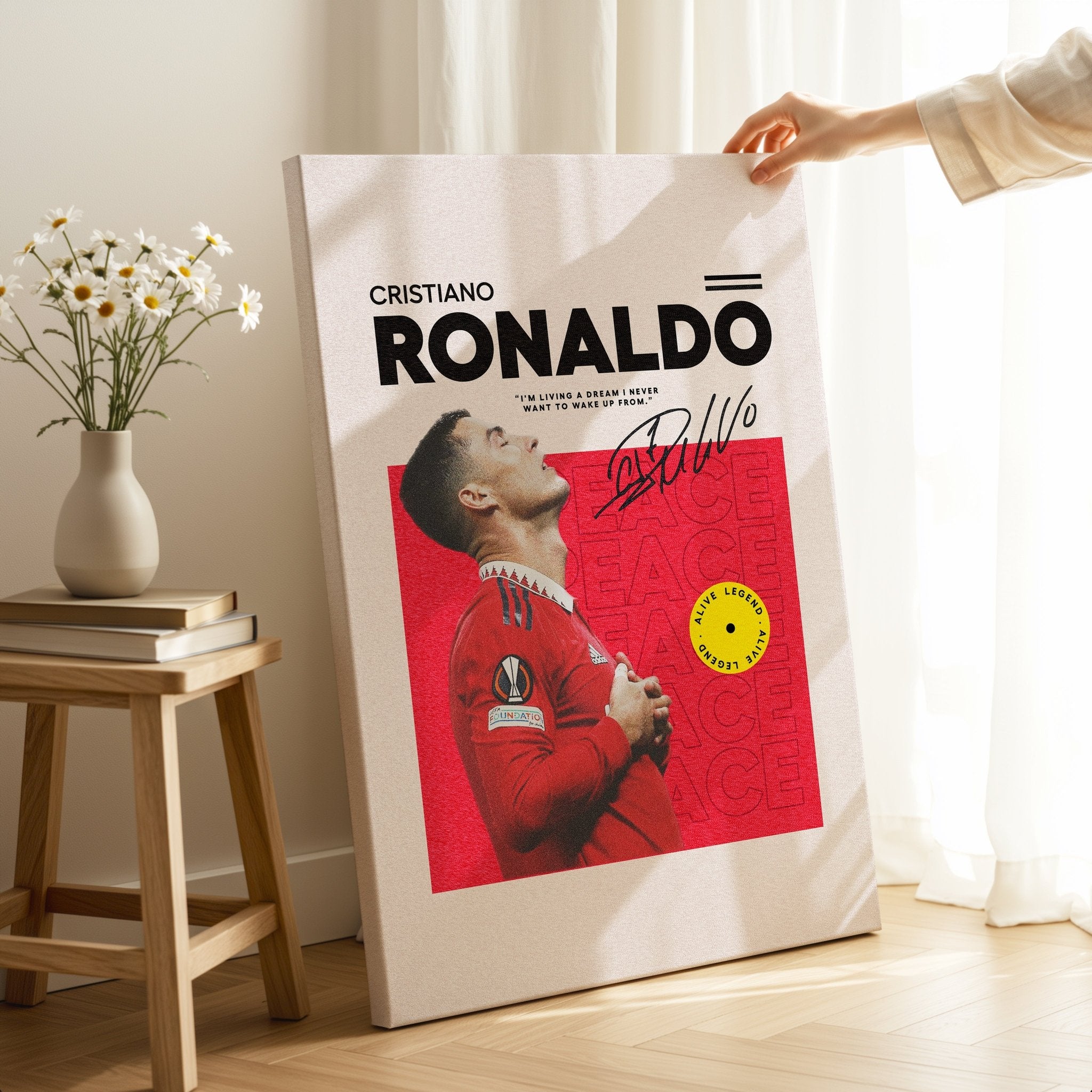 Cristiano Ronaldo Alive Legend – 4K Ultra Wrap Frame Wall Art in Pakistan | IBRELIA™ - IBRELIA