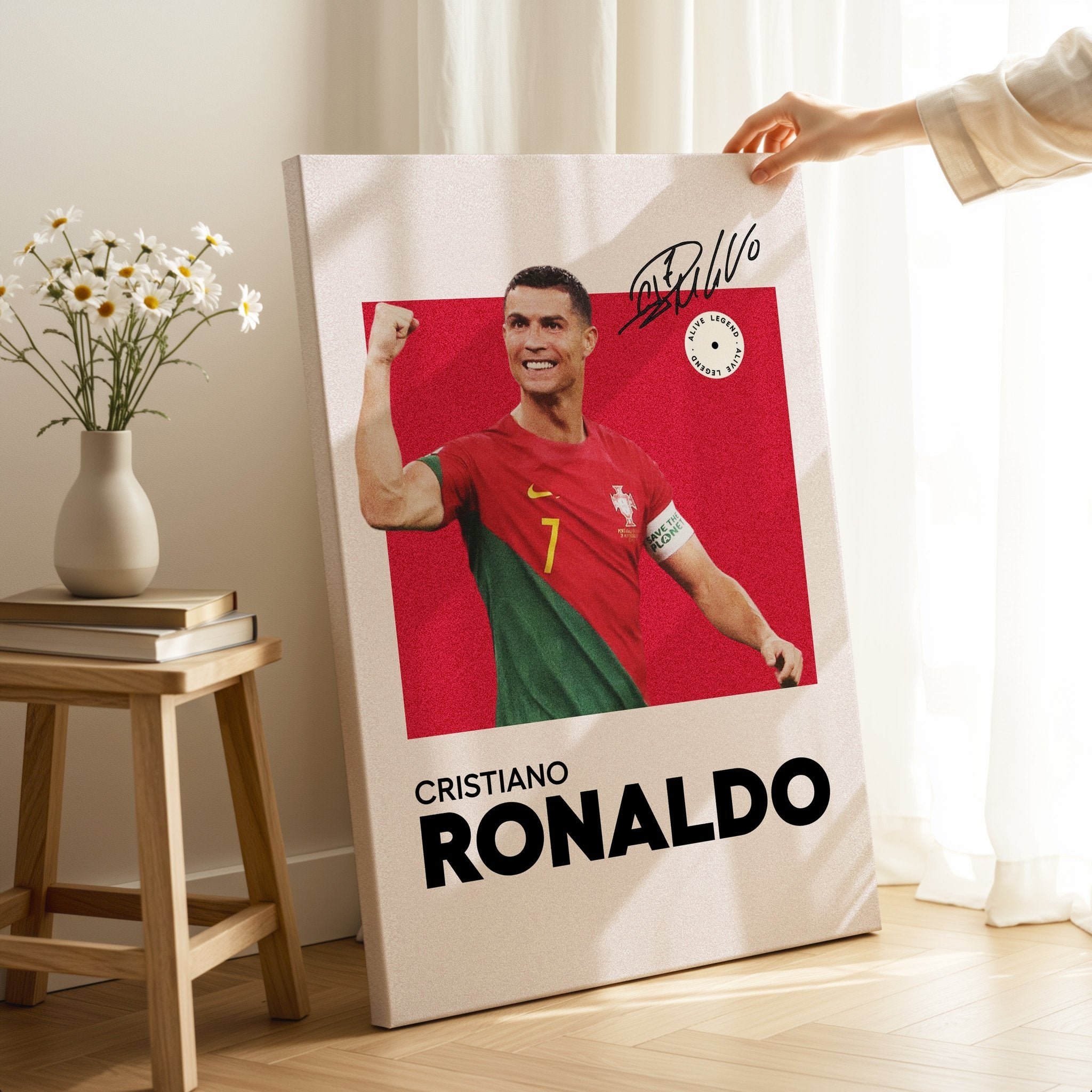 Cristiano Ronaldo Portugal Champion – 4K Ultra Wrap Frame Wall Art in Pakistan | IBRELIA™ - IBRELIA