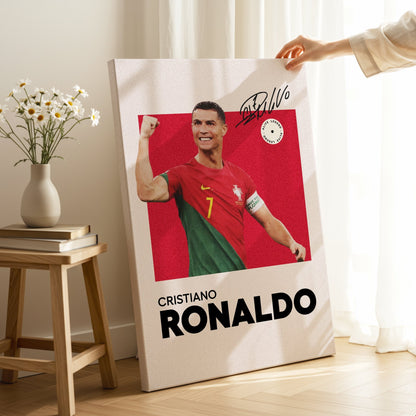 Cristiano Ronaldo Portugal Champion – 4K Ultra Wrap Frame Wall Art in Pakistan | IBRELIA™ - IBRELIA