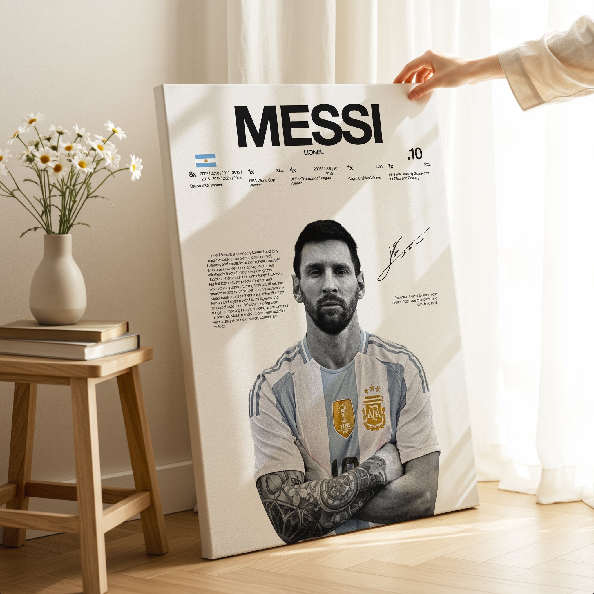 Lionel Messi – The GOAT Edition 4K Ultra Wrap Frame Wall Art in Pakistan | IBRELIA™ - IBRELIA