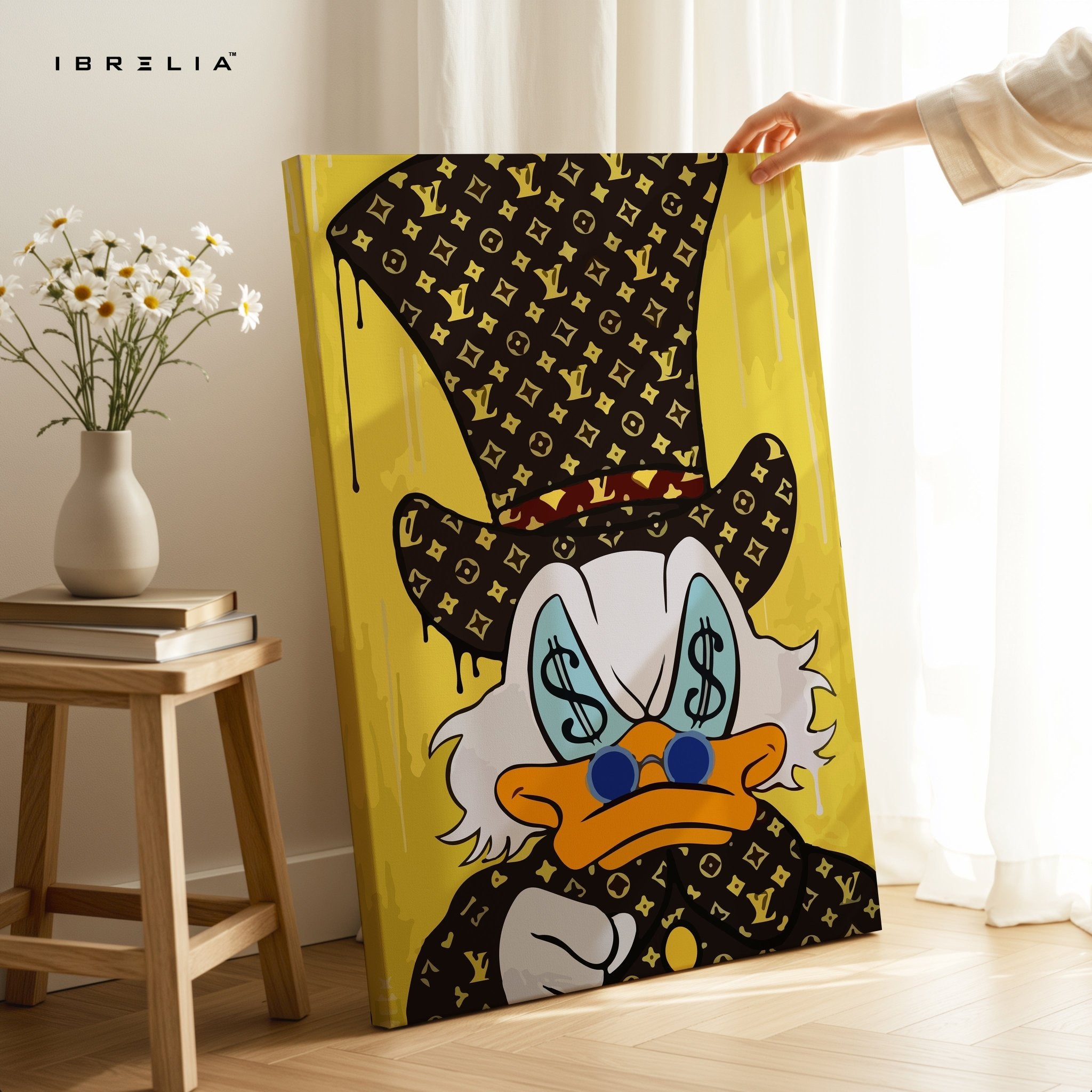 Rich Duck Louis Vuitton Drip – 4K Ultra Wrap Frame Wall Art in Pakistan | IBRELIA™ - IBRELIA