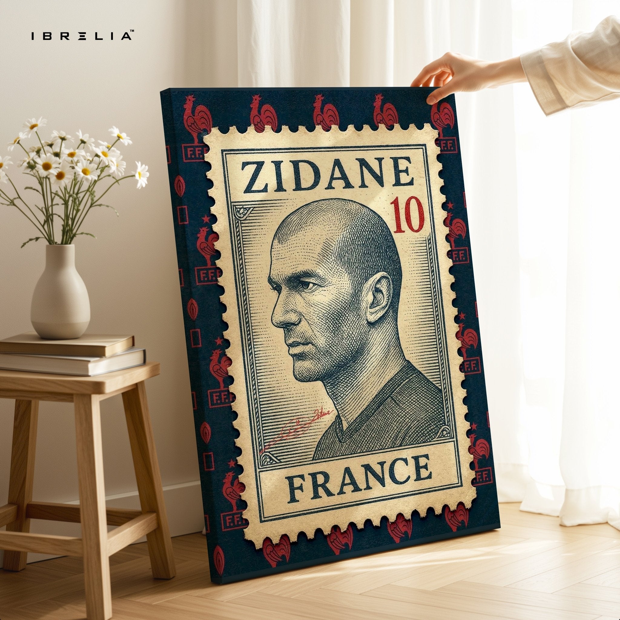 Zidane Stamp Edition – 4K Ultra Wrap Frame Wall Art in Pakistan | IBRELIA™ - IBRELIA