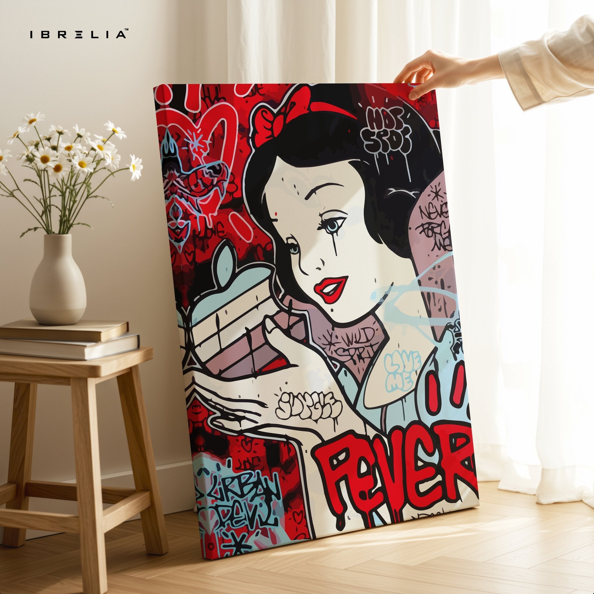 Snow White Graffiti Pop Art – 4K Ultra Wrap Frame Wall Art in Pakistan | IBRELIA™ - IBRELIA