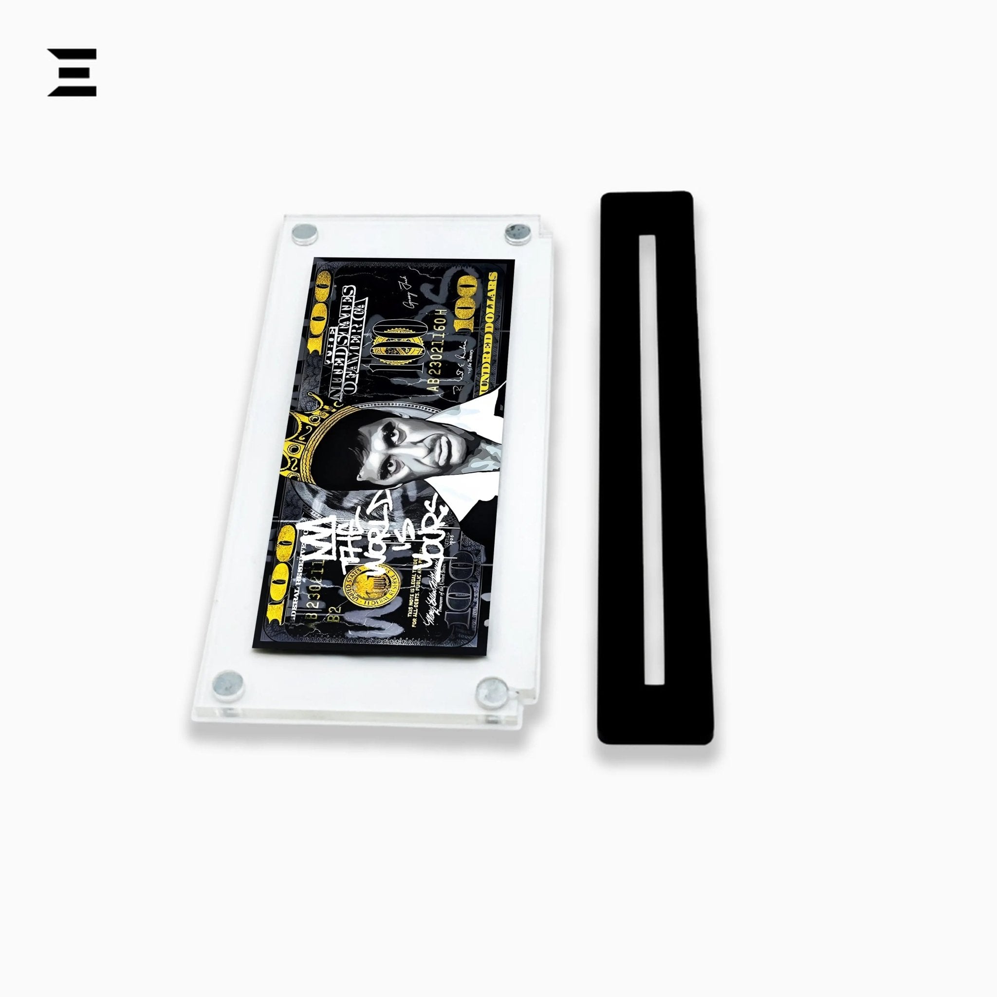Premium Magnetic Acrylic Frame with Black Base – Scarface Crown Edition "The World is Yours" - IBRELIA