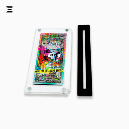 Premium Magnetic Acrylic Frame with Black Base – Mickey Mouse Graffiti $1 Pop Art Dollar IBRELIA