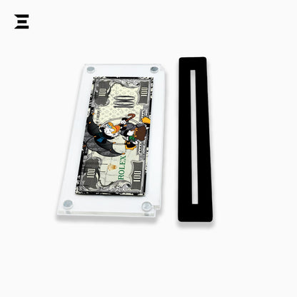 Premium Magnetic Acrylic Frame with Black Base – Scrooge McDuck Rolex Edition IBRELIA