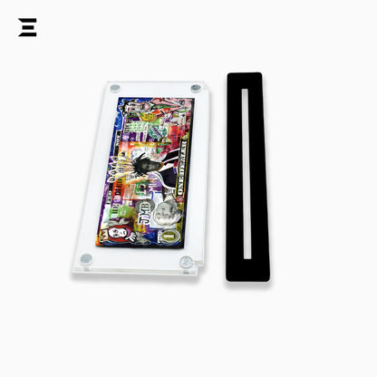 Premium Magnetic Acrylic Frame with Black Base – Jean-Michel Basquiat Pop Art Dollar IBRELIA