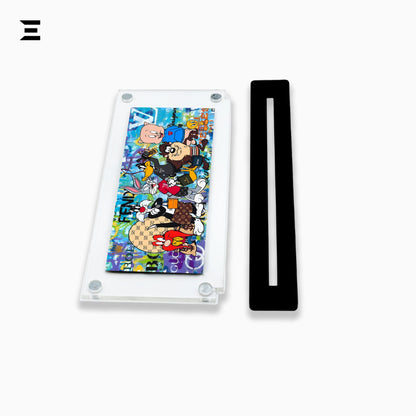 Premium Magnetic Acrylic Frame with Black Base – Looney Tunes Luxury Fashion Pop Art IBRELIA