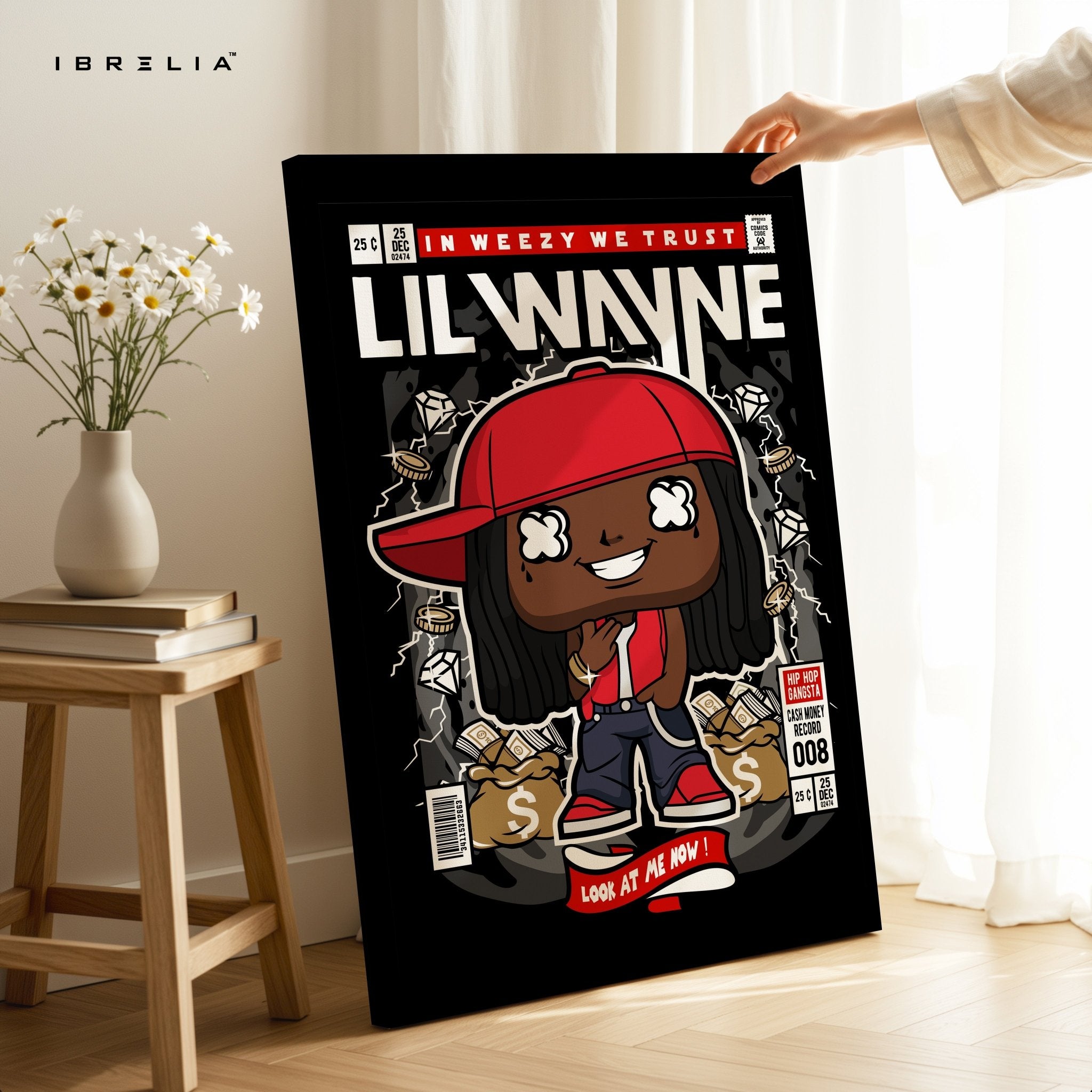 Lil Wayne Pop Art Comic Edition – 4K Ultra Wrap Frame Wall Art in Pakistan | IBRELIA™ - IBRELIA