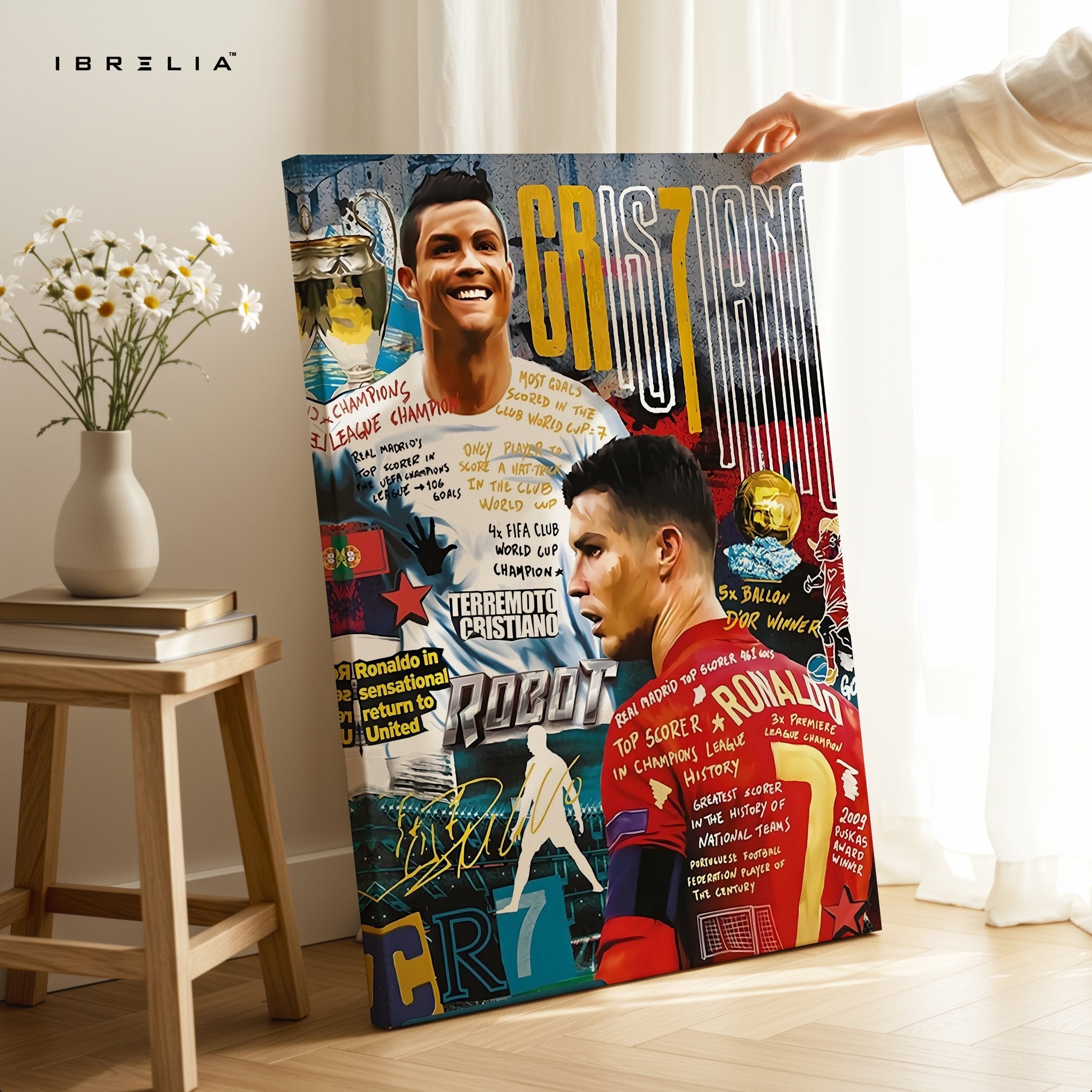 Cristiano Ronaldo “GOAT Legacy” 4K Wall Art in Pakistan | IBRELIA™ - IBRELIA
