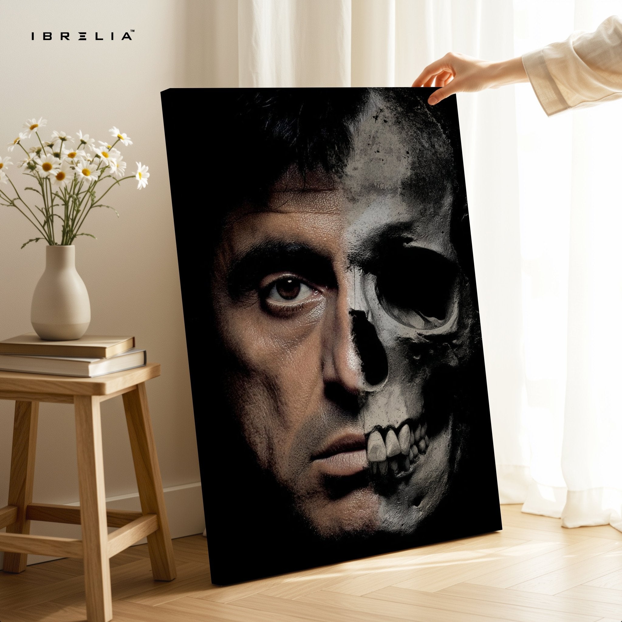 Scarface Half Skull Wall Frame | 4K Ultra Wrap Frame Wall Art in Pakistan | IBRELIA™ - IBRELIA