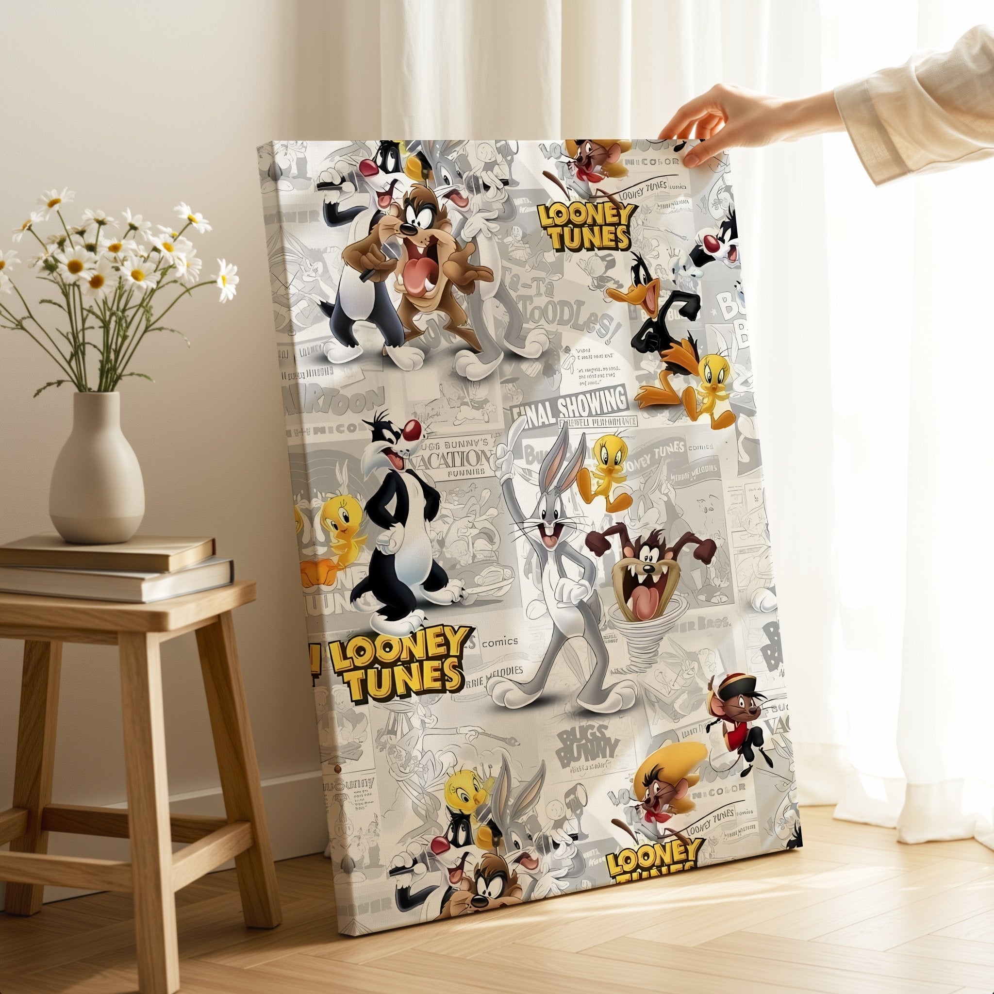 Looney Tunes Collage Wall Frame | 4K Ultra Wrap Frame Wall Art in Pakistan | IBRELIA™ - IBRELIA