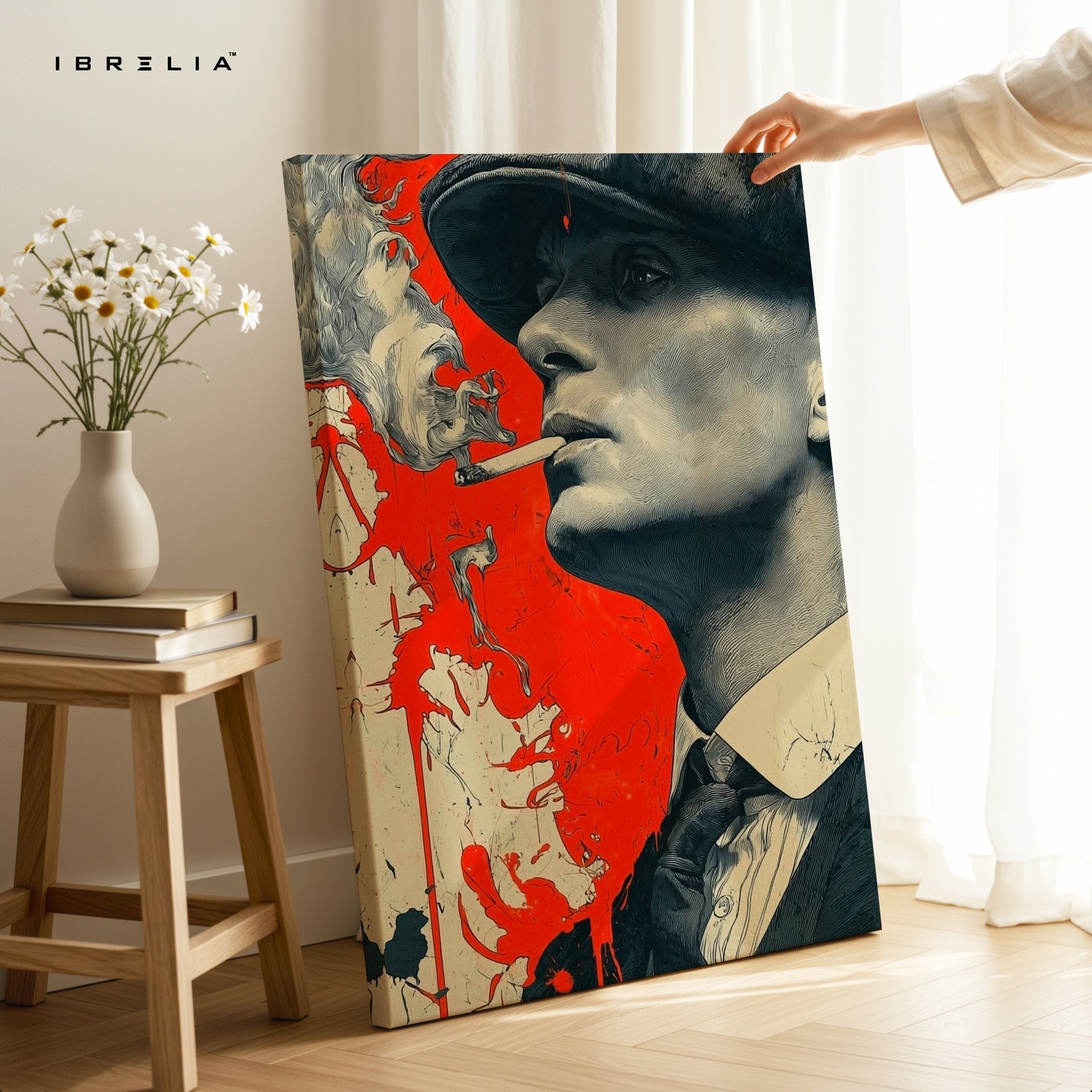 Thomas Shelby Red Smoke Wall Frame | 4K Ultra Wrap Frame Wall Art in Pakistan | IBRELIA™ - IBRELIA