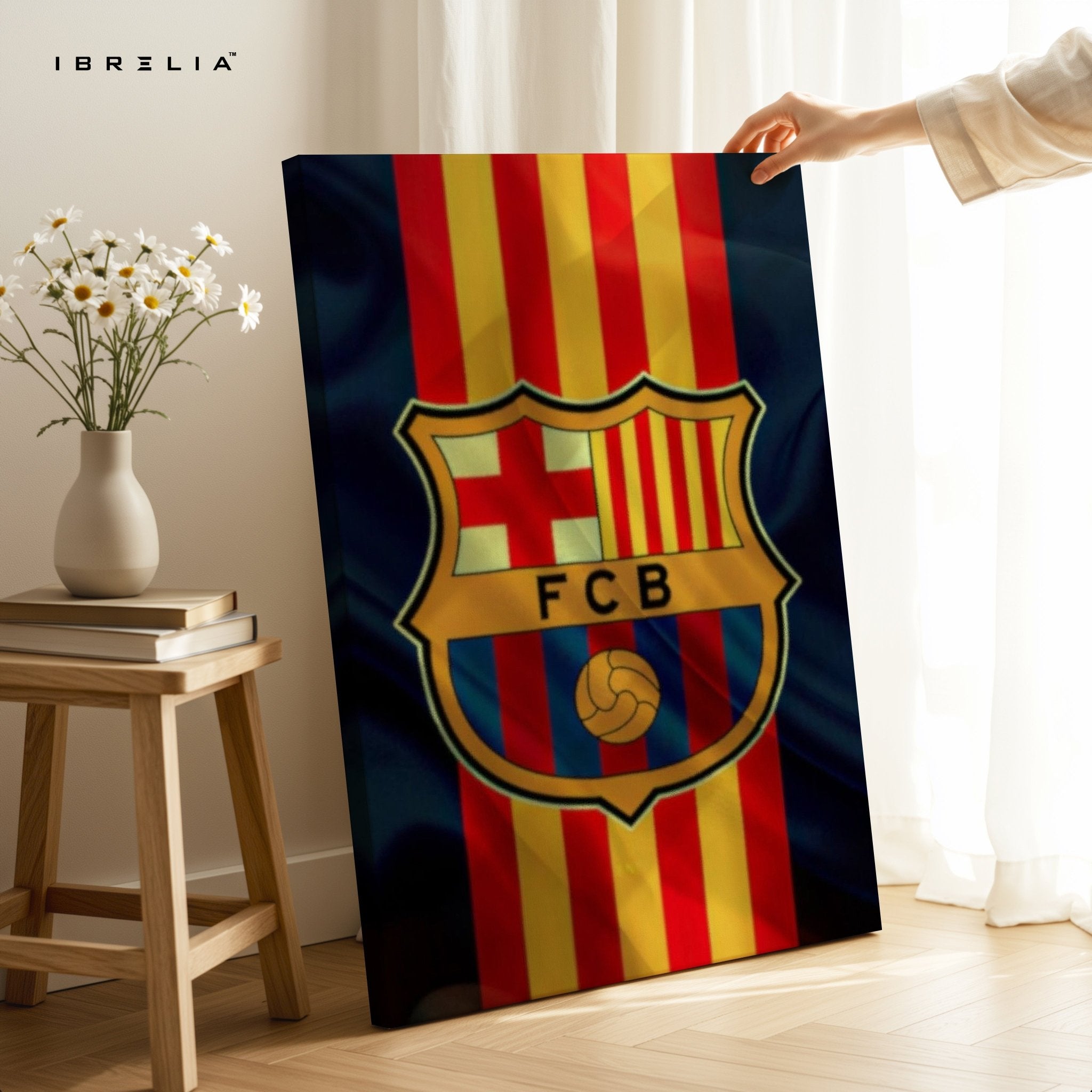 FC Barcelona Crest Wall Frame | 4K Ultra Wrap Frame Wall Art in Pakistan | IBRELIA™ - IBRELIA