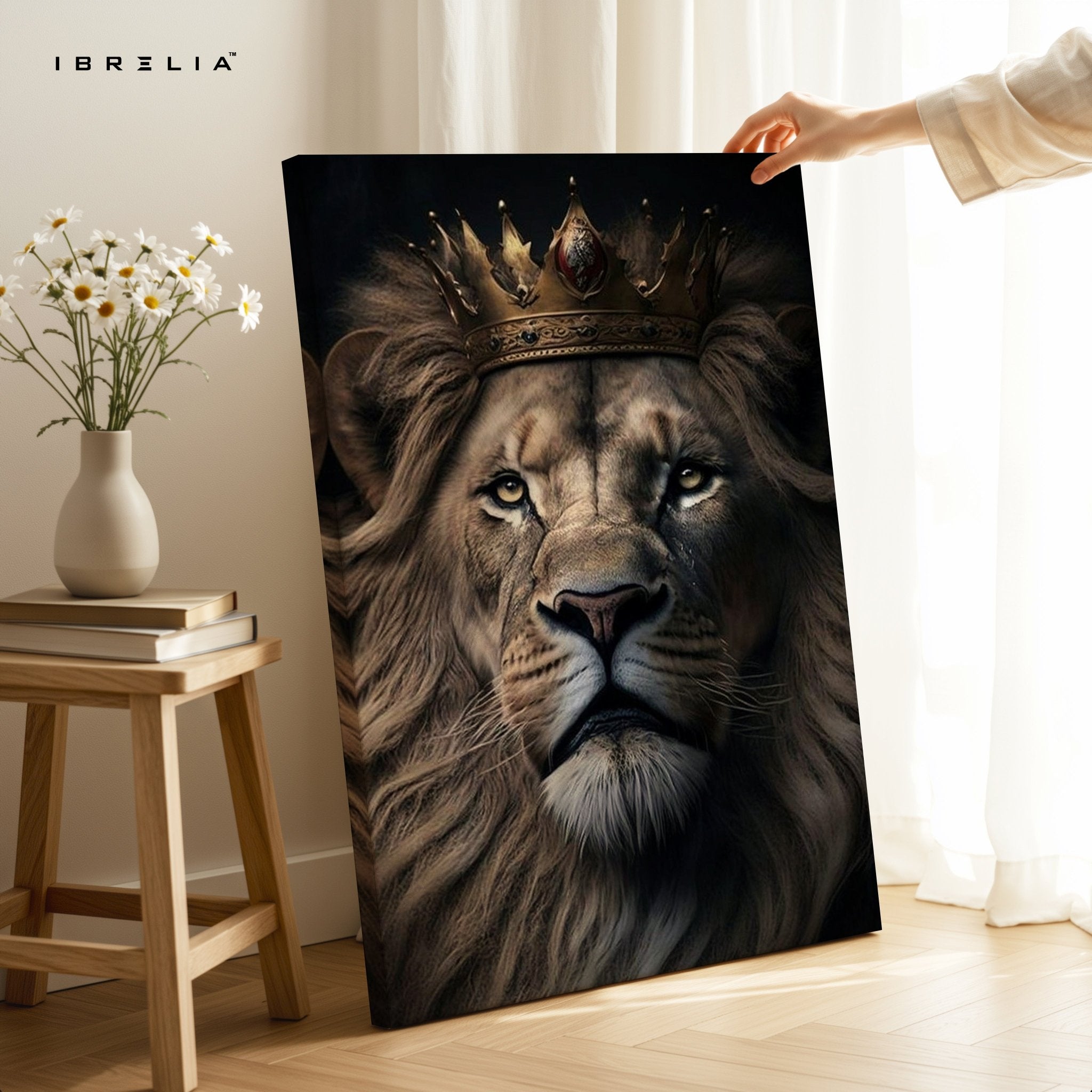 Lion King Wall Frame | 4K Ultra Wrap Frame Wall Art in Pakistan | IBRELIA™ - IBRELIA