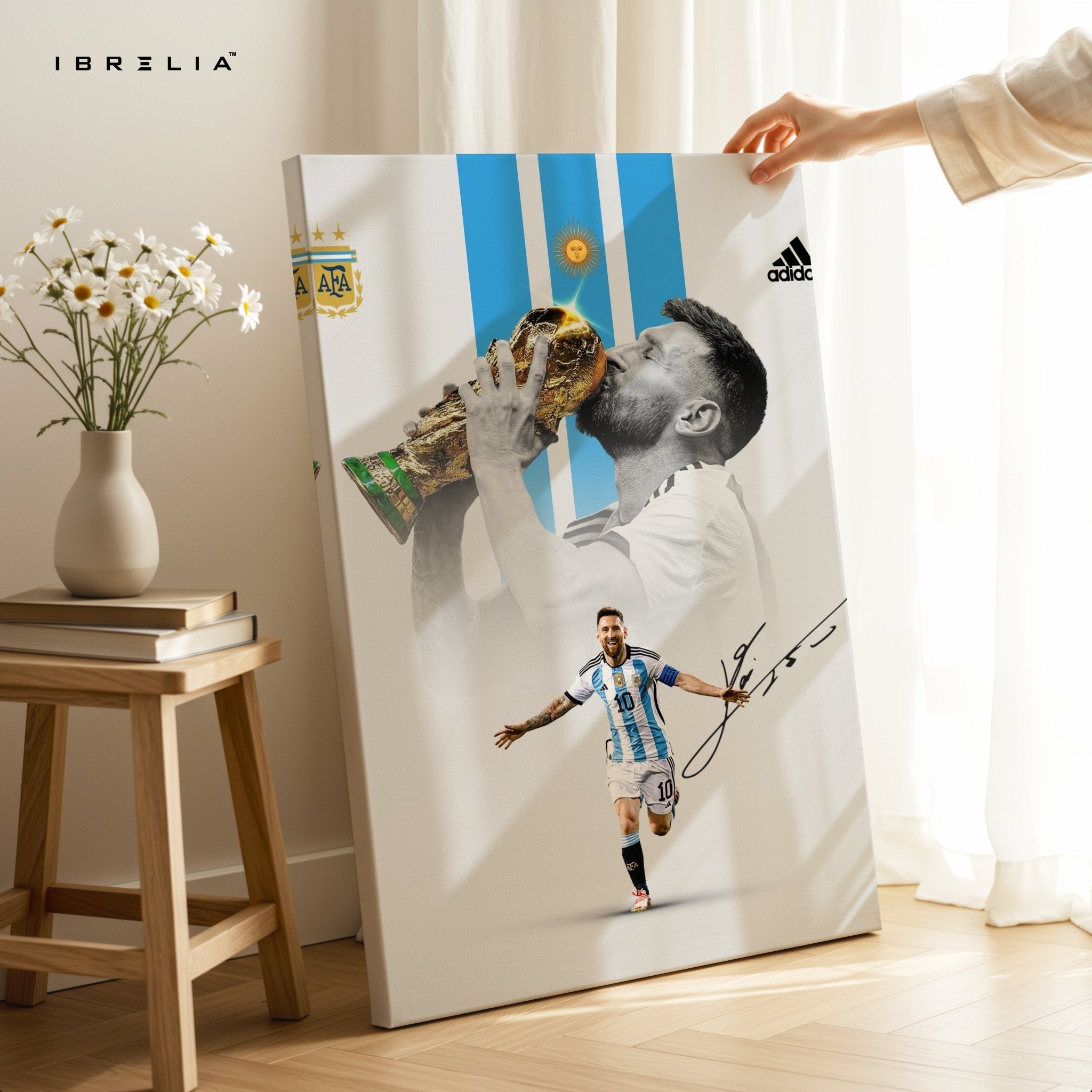 Lionel Messi World Cup Victory Wall Frame | 4K Ultra Wrap Frame Wall Art in Pakistan | IBRELIA™ - IBRELIA