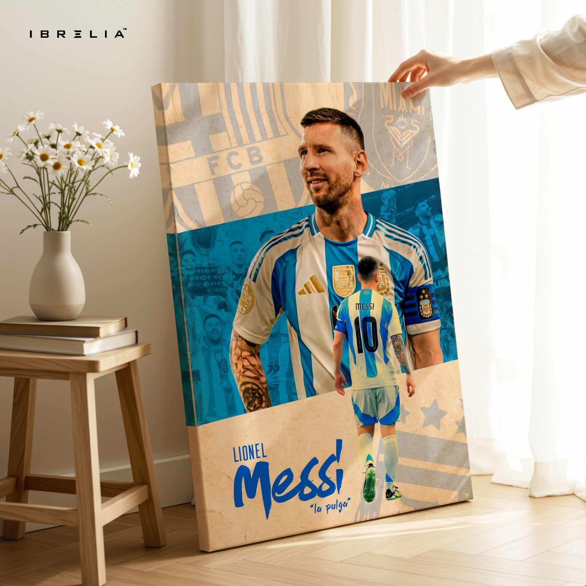 Lionel Messi “La Pulga” Wall Frame | 4K Ultra Wrap Frame Wall Art in Pakistan | IBRELIA™ - IBRELIA