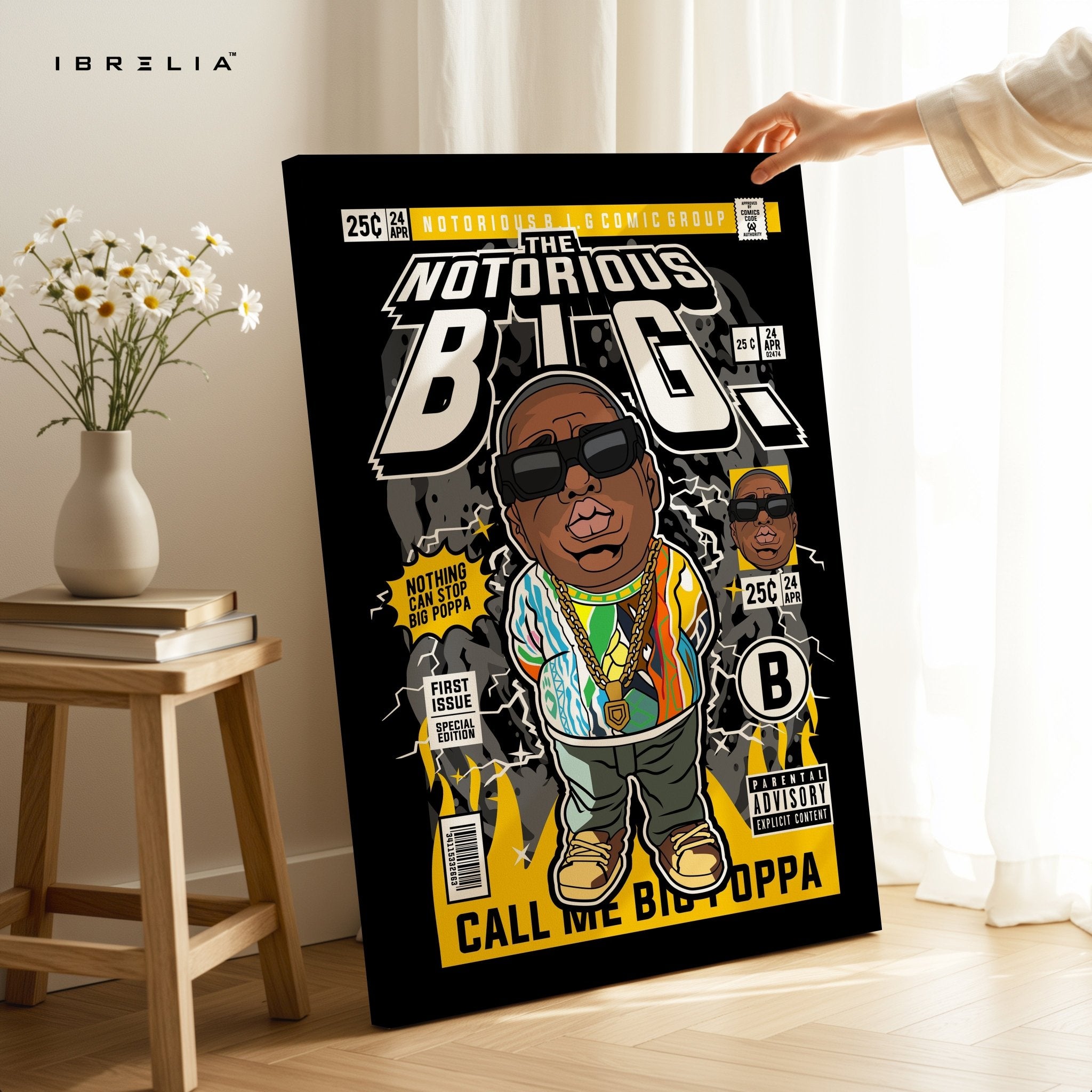 The Notorious B.I.G “Call Me Big Poppa” Pop Art Comic Edition – 4K Ultra Wrap Frame Wall Art in Pakistan | IBRELIA™ - IBRELIA