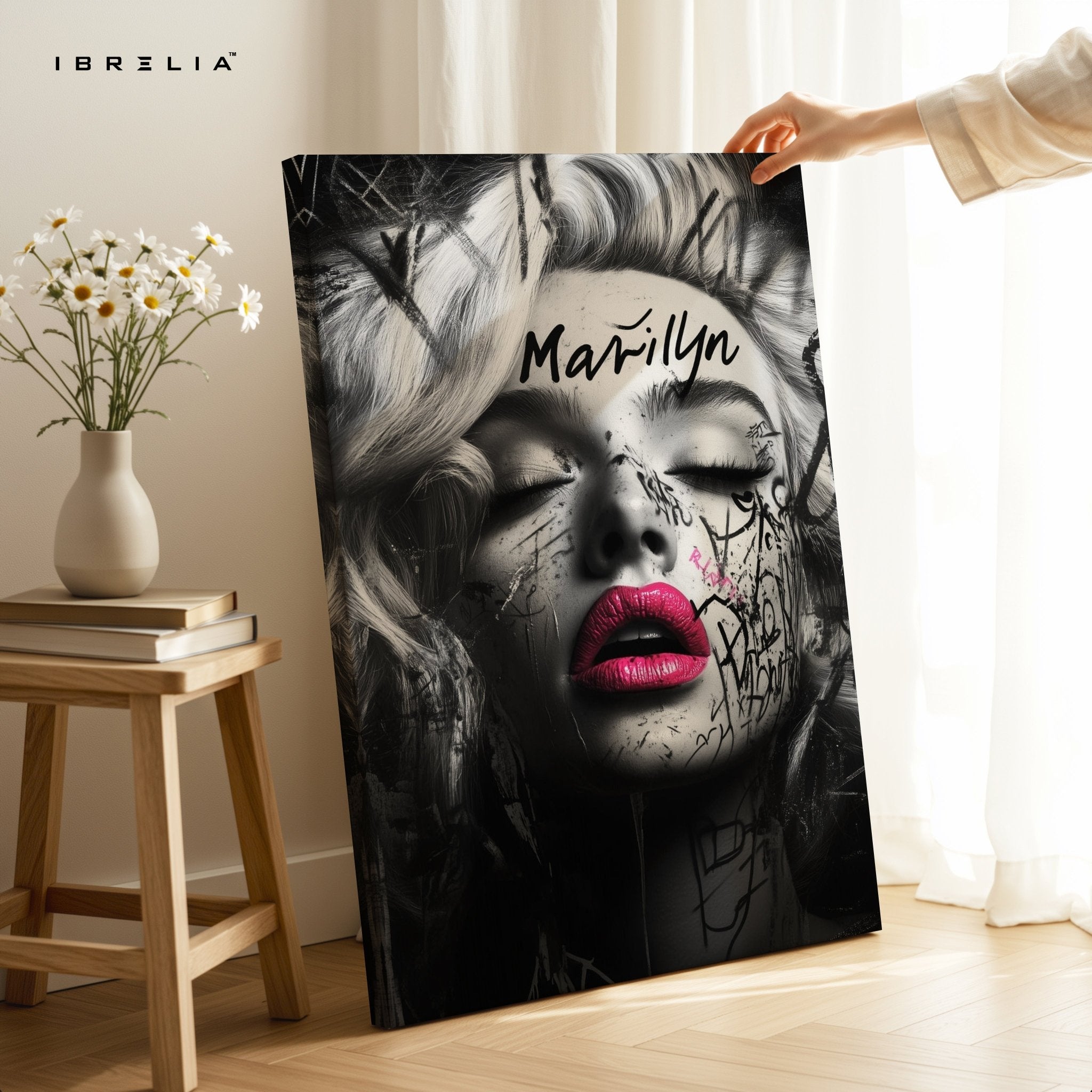 Marilyn Graffiti Portrait Wall Frame | 4K Ultra Wrap Frame Wall Art in Pakistan | IBRELIA™ - IBRELIA