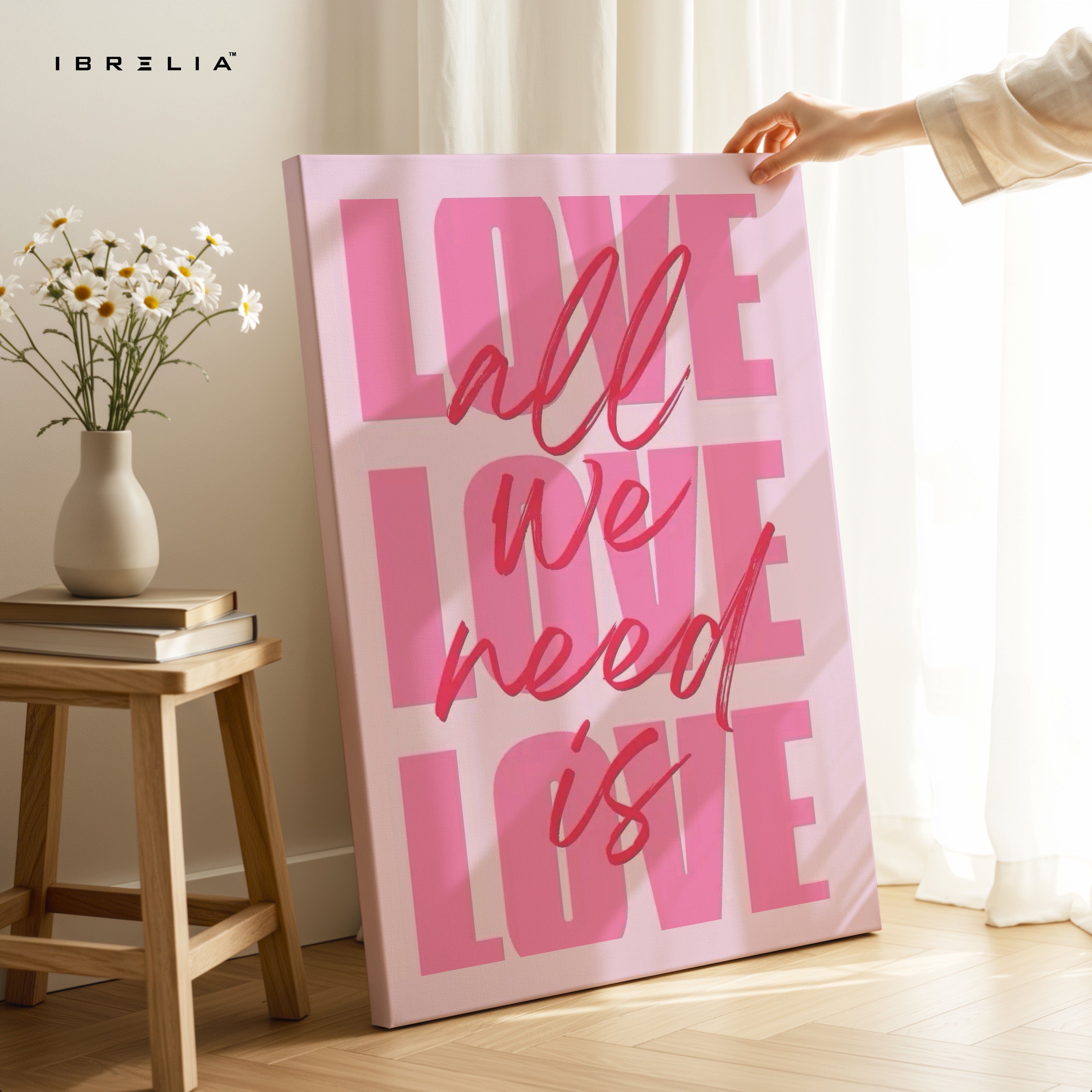 All We Need Is Love Wall Frame | 4K Ultra Wrap Frame Wall Art in Pakistan | IBRELIA™
