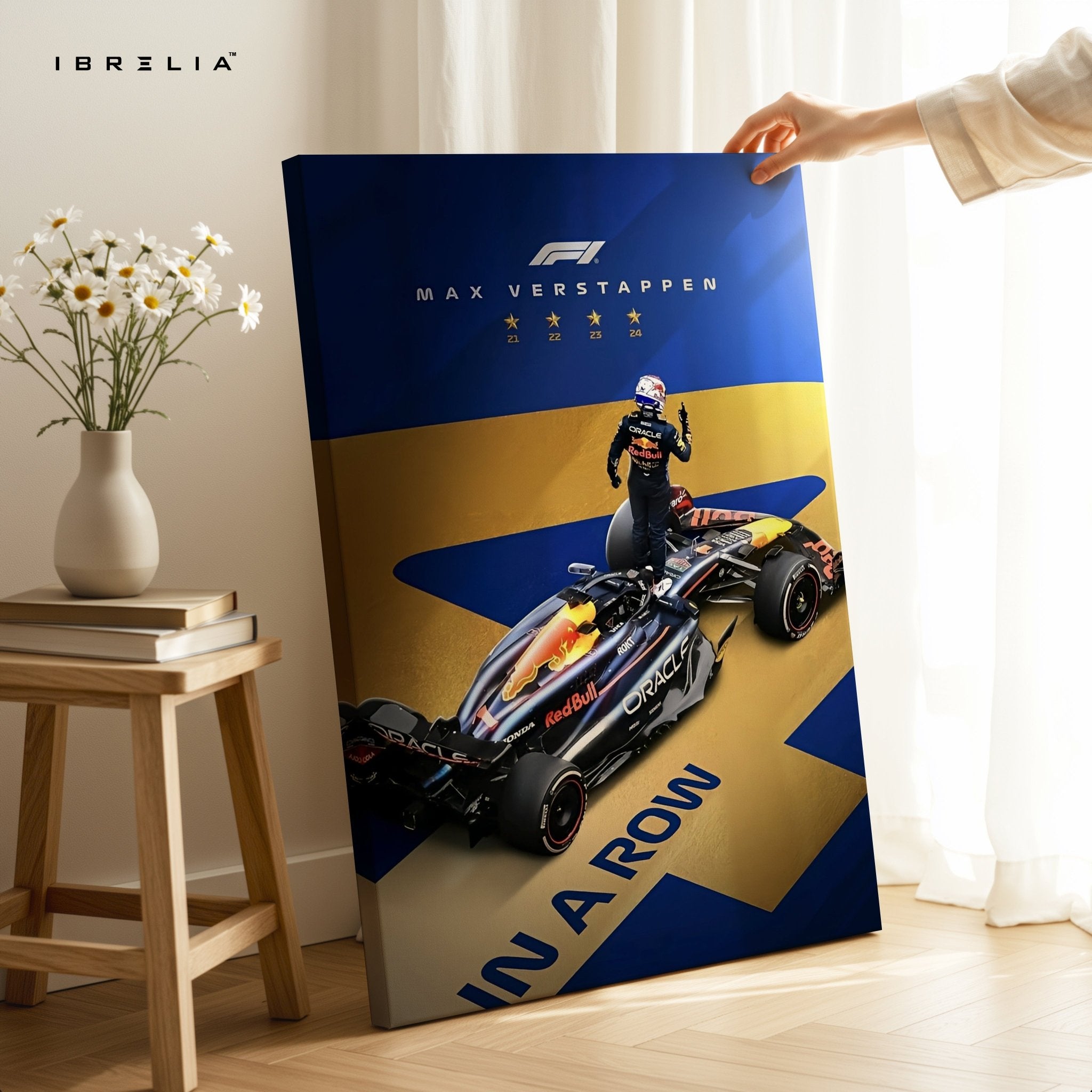 Max Verstappen F1 Champion 4K Ultra Wrap Frame Wall Art in Pakistan | IBRELIA™ - IBRELIA